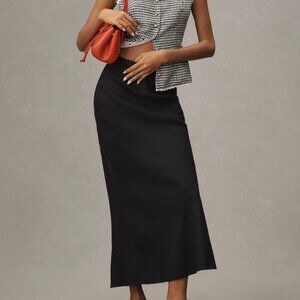 Anthropologie Tilda Maxi Slip Skirt Linen Edition